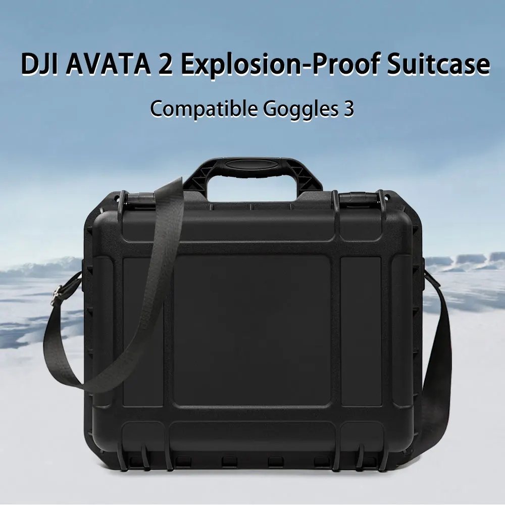 For DJI AVATA 2 Explosion-proof Suitcase Compatible with Goggles 3 Pro View Combo Strong Secure Shoulder Bag