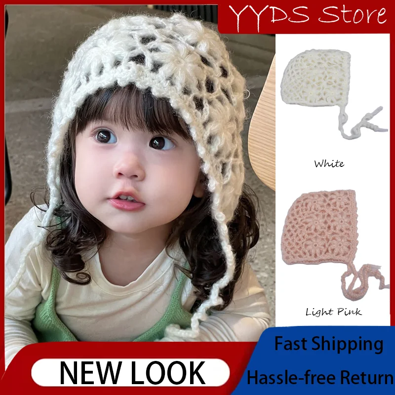 

Осенне-зимняя вязаная шапка ручной вязки для маленьких девочек — уши принцессы, стильная вязаная теплая шапка