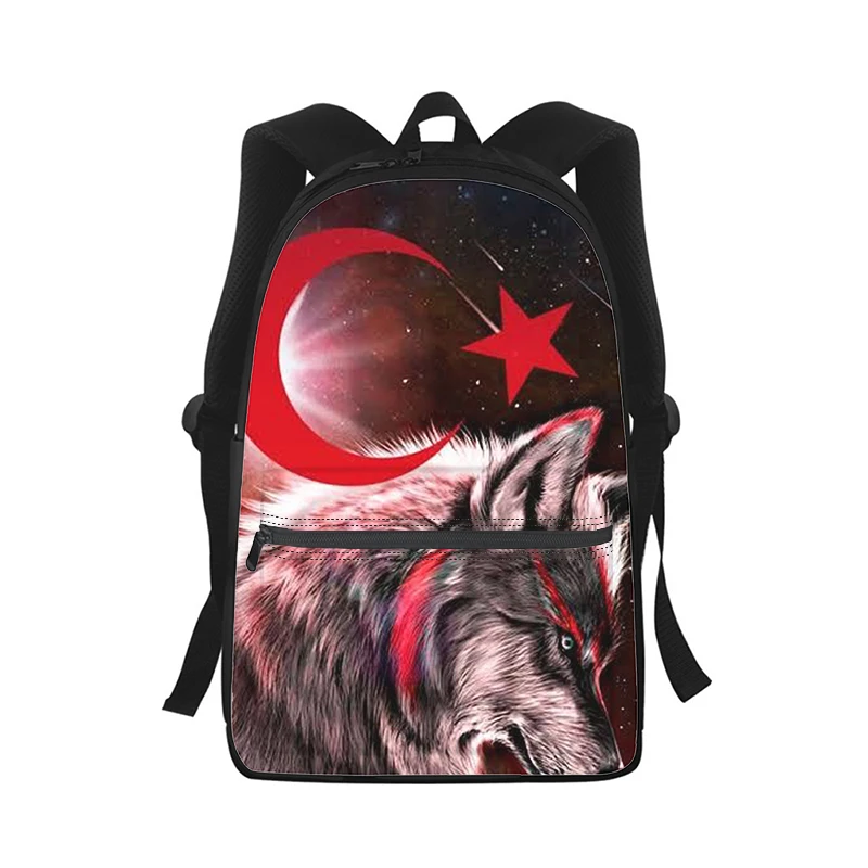 

The Republic of Turkey flag Men Women Backpack 3D Print Fashion Student School Bag Laptop Backpack Kids Travel Shoulder Bag