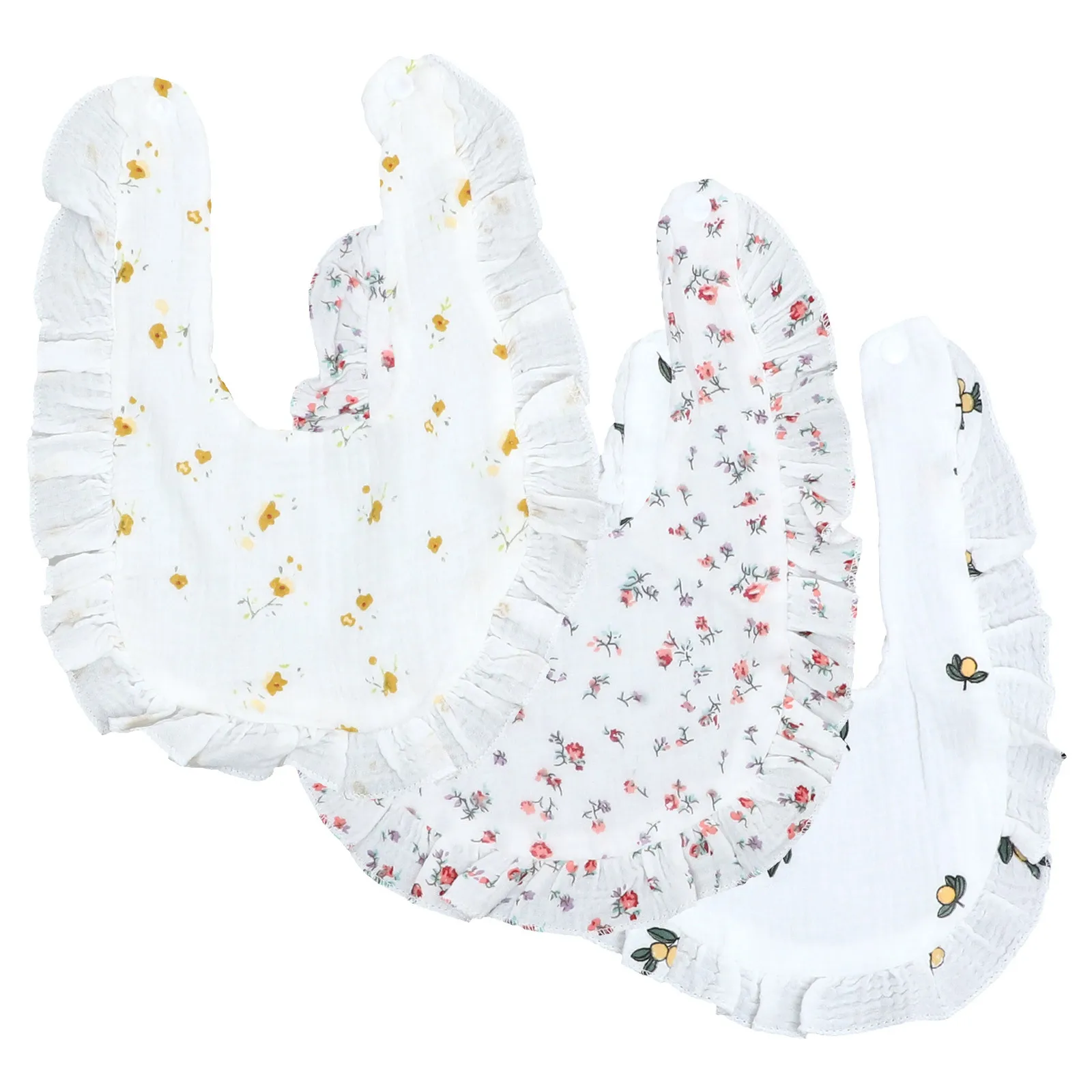 

3Pcs Baby Bibs Cotton Soft Absorbent Drooling Feeding Bibs Newborn Saliva Protector Baby Essentials Gift for Boys Girls