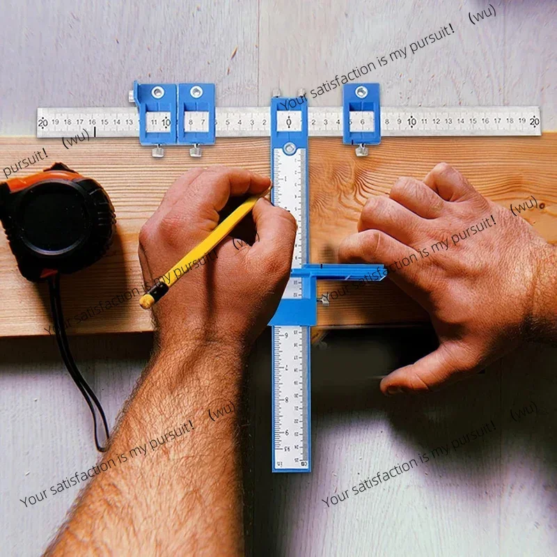 Handle Knob Stencils Positioner Punching Tool, Position Drilling Clamp Woodworking Stainless Steel and Plastic