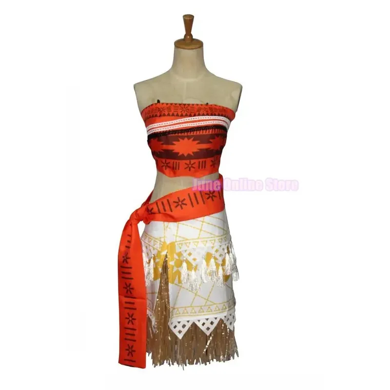 Adult Kids Cosplay Vaiana princess costume dress girl Halloween party Moana cosplay dress costume