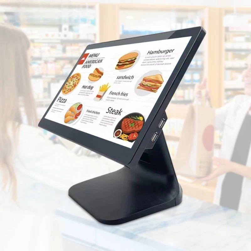 

15.6 inch capacitive touch screen computer monitor Pos end point machine, cash register
