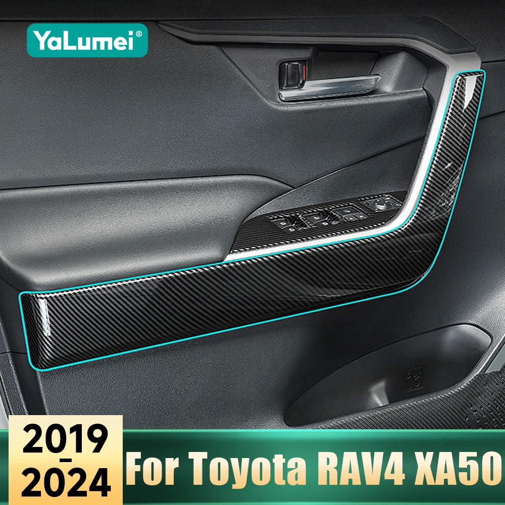 

Для Toyota RAV4 XA50 RAV 4 Hybrid 2019 2020 2021 2022 2023 2024 ABS внутренняя ручка подлокотника двери автомобиля наклейка против царапин