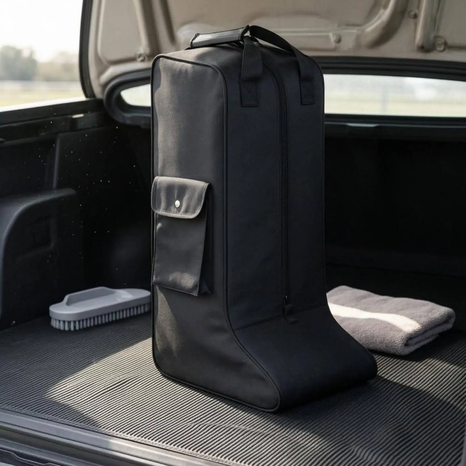 Horse Riding Boot Bag with Handle Waterproof Tall Footwear Gear Carrier for Equestrian Training Sessions