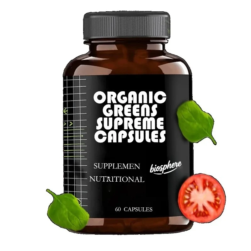 

Organic super green food capsules, nutritional supplements for intestinal health, immune support, digestion, energy, etc