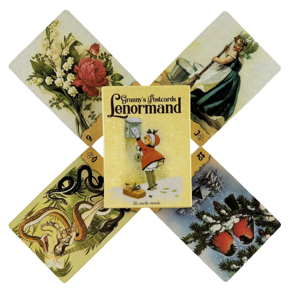 Postcards Lenormand Oracle Cards A 36 English Visions Divination Edition Deck Borad Games