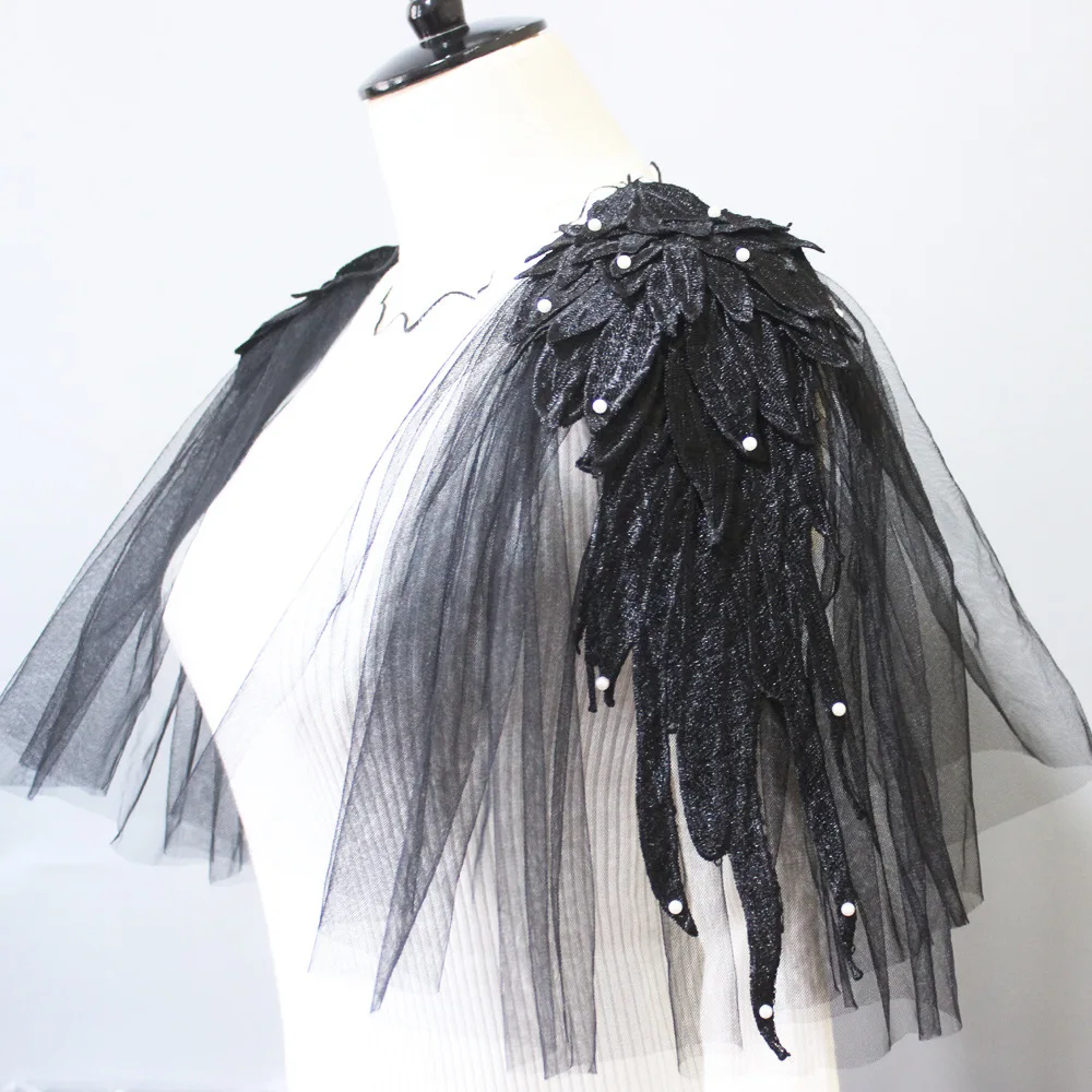 

Mesh Fluffy Shoulder Patches Stage Performance Studio Photography Props Shawl Shrug Shoulder Decoration Cosplay Costume