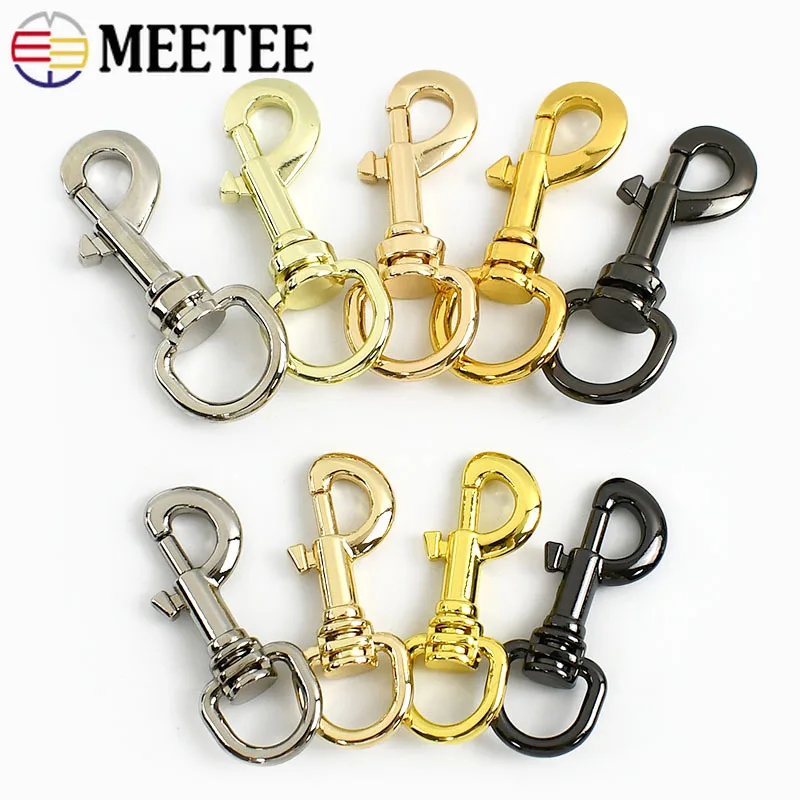 

5/10Pcs Meetee 11/15mm Metal Swivel Lobster Clasp Bag Strap Carabiner Trigger Snap Hook Dog Collar Keychain Clip DIY Accessories