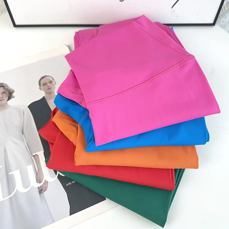 

Hot Sale Solid Color High Waist Yoga Legging No Awkward Line Breathable Comfort Yoga Pants Training Jog Fitness Yoga Pants