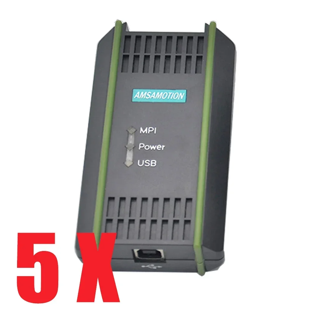 5 stuks USB-MPI PPI DP-adapter voor Siemens S7-200/300/400 PLC-programmeerkabel, 6ES7972-0CB20-0XA0, RS485 Profibus-communicatie.