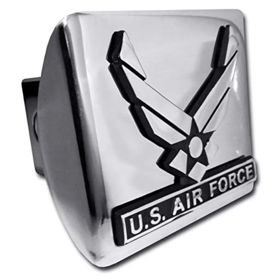 

Officially Licensed U.S. Air Force Wings All Metal Hitch Cover for Trucks and SUVs Fits Standard 2" Trailer Hitch Receivers Pre