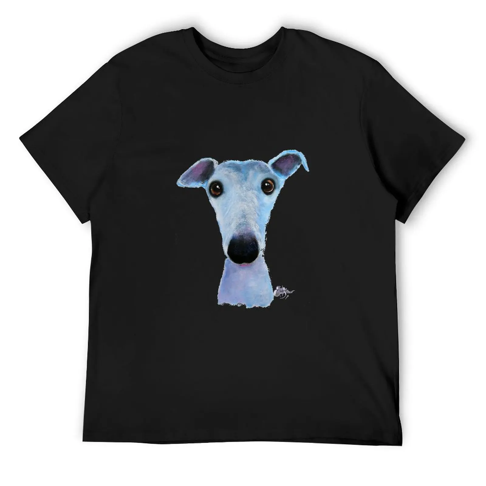 WHiPPeT GReYHouND DOG PRiNT'BLUEBELL' T-Shirt quick-drying street wear Blouse tees anime shirts men