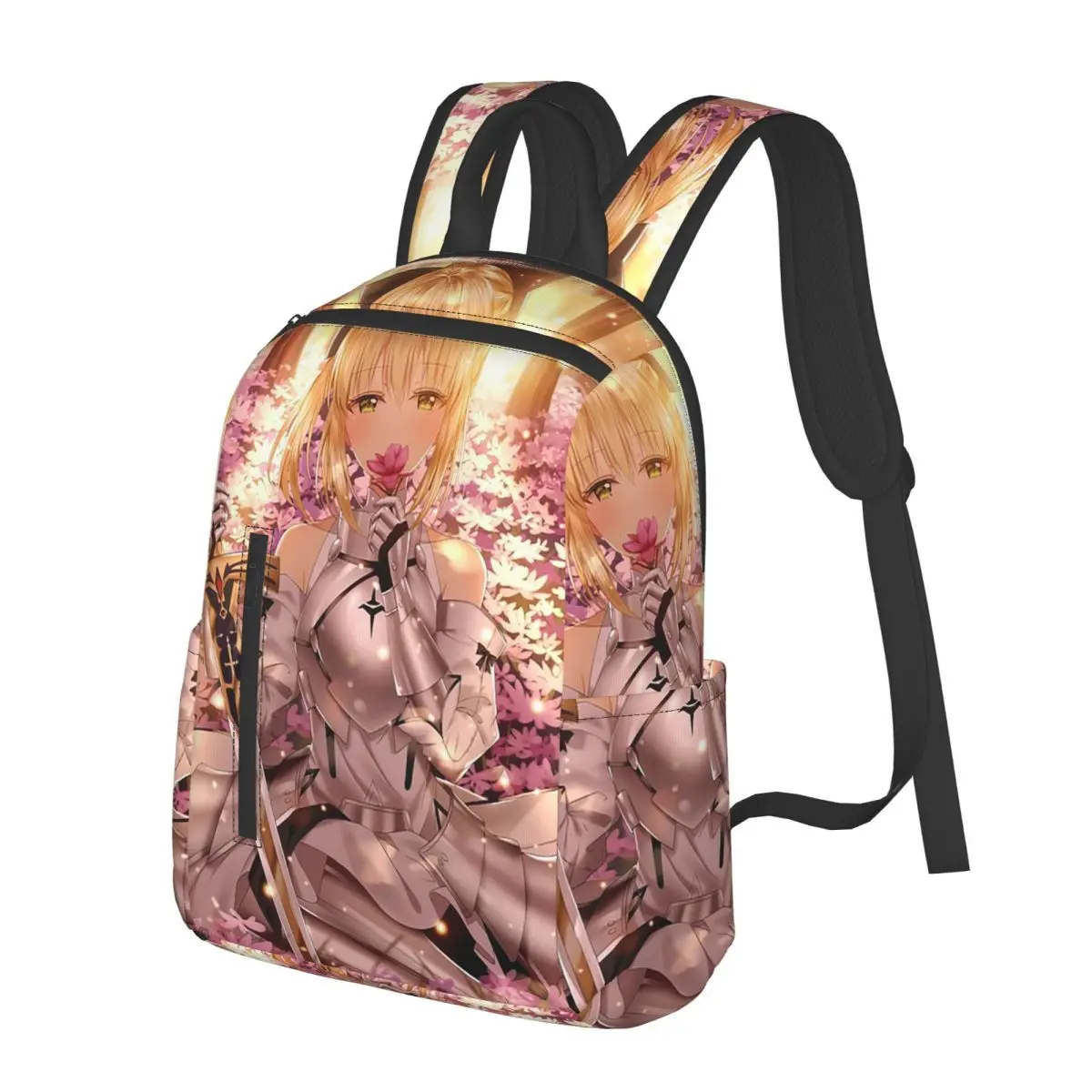 

Fate Grand Order Saber Anime Student Backpack School Bag Hiking Travel Daypack for Boys Girls Bookbag Shoulder Bags