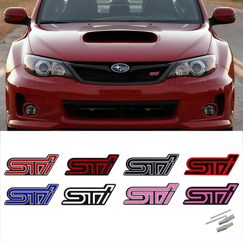 Metal Car Trunk Front Hood Grille Badge Sticker for Subaru STI Emblem Legacy XV BRZ Forester WRX Whole Body Exterior Decoration