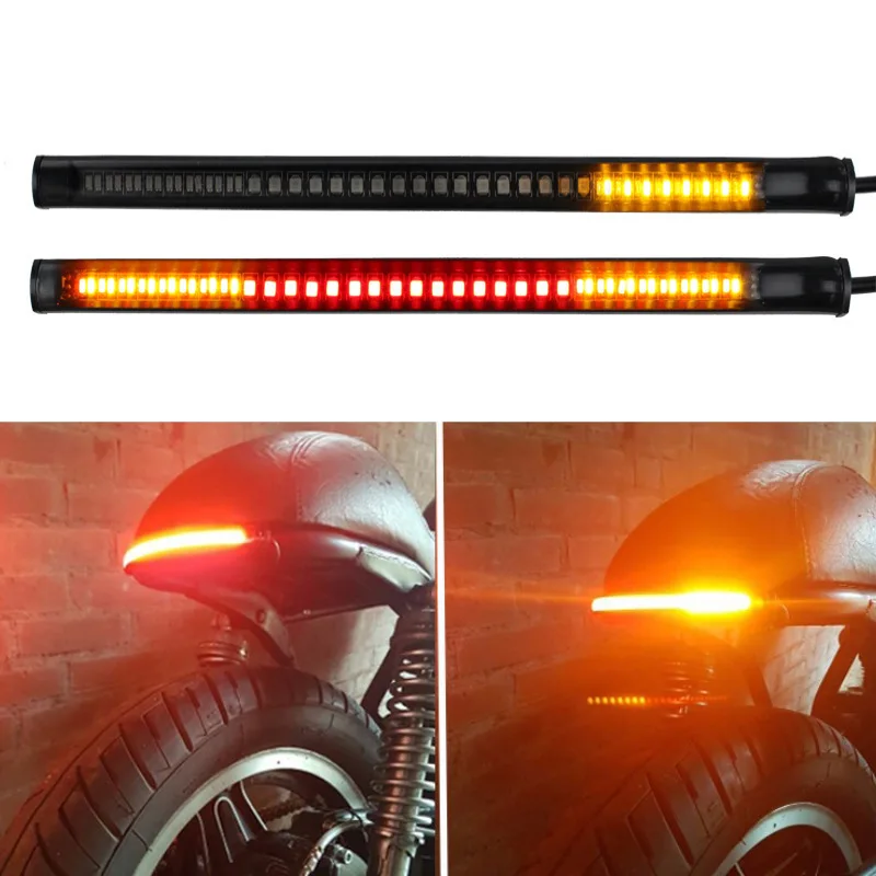 Hot Selling Flexible Motorcycle LED Light Strip Rear Brake Light Turn Signal Sleeve Motorcycle License Plate Tail Light