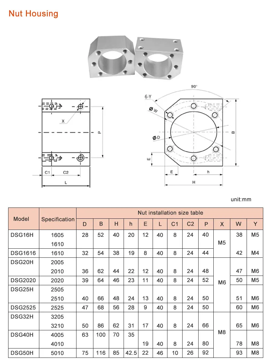1Set CNC Kugelumlaufspindel Mutter RM2505 SFU2504/2505/2510 Kugelumlaufspindel 200-1000mm Mit BKBF20 Ende Bearbeitung + Kugelumlaufspindel Mutter + Unterstützung + Kupplung – Detail 6