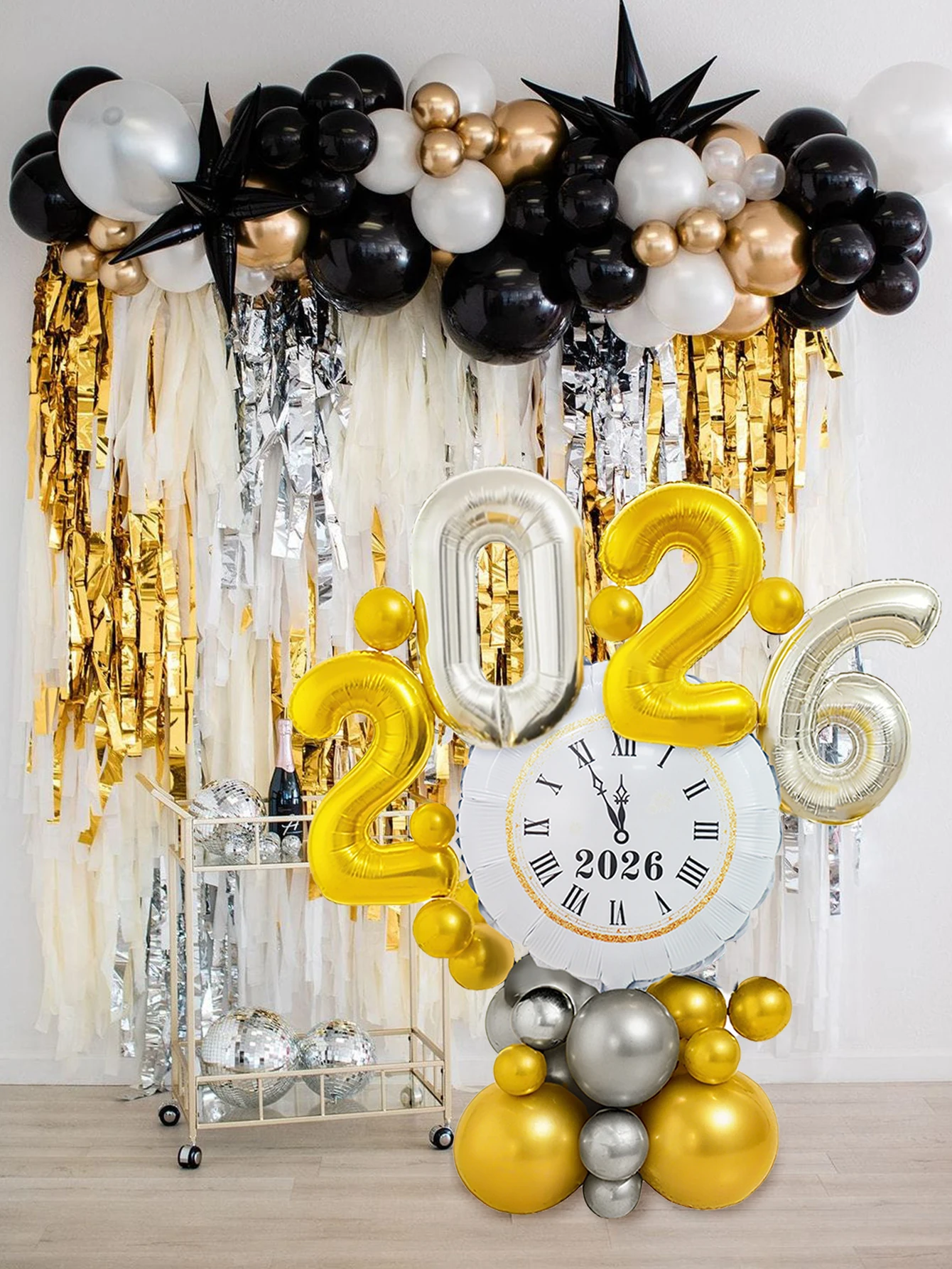 35 قطعة مجموعة بالونات السنة الجديدة 2026، مناسبة لتزيين حفلات رأس السنة الجديدة، حفلة رأس السنة 2026، عيد الميلاد، حفل التخرج #4
