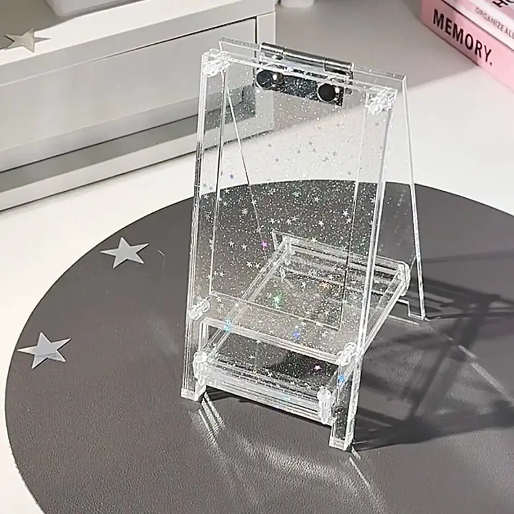 

Clear HD Photocard Holder 3 Inch Card Free Standing Collection Card Display Stand Easy Assembly Space Saving