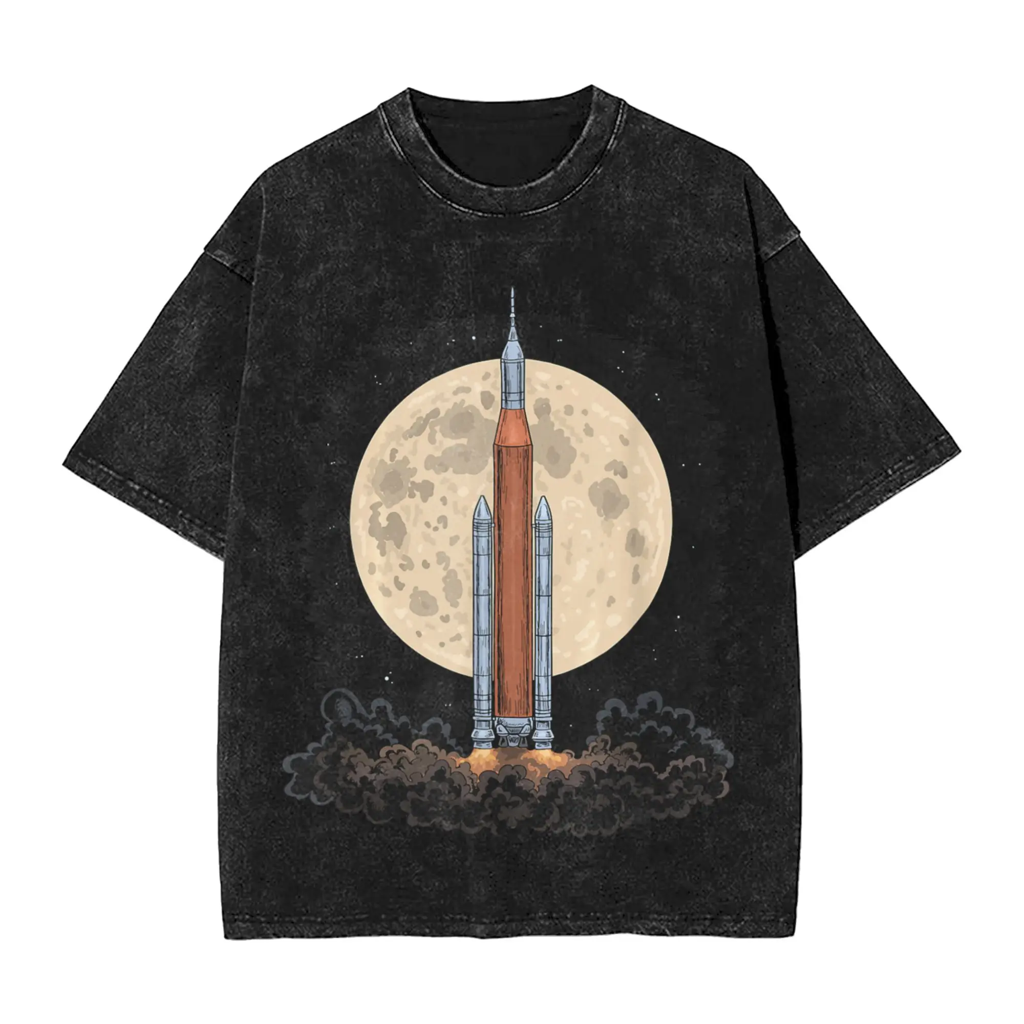 Artemis 1 SLS Rocket Launch Mission To The Moon And Beyond T-Shirt  Hip Hop T-Shirts Awesome Tshirt Cotton O Neck Oversized Tees