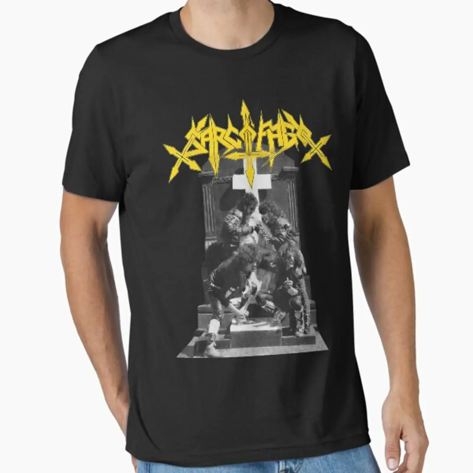Sarcofago Essential T Shirt vintage Washed Top For Everyday Wear Comfortable graphic streetwear Unisex Casual homme Stylish