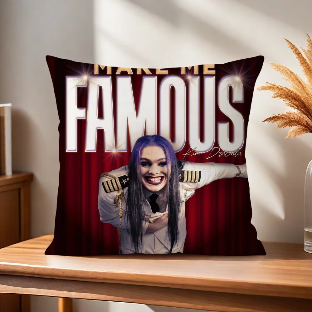 Kim Singer Dracula Kissenbezug Kissenhülle für Zuhause, Sofa, Wohnzimmer, Büro, Café, Auto – Detail 5