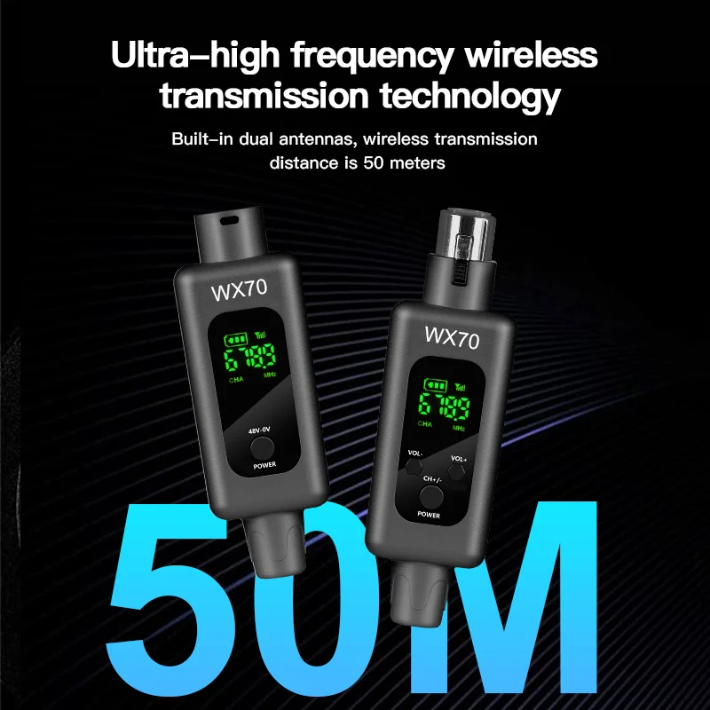 عشرة عناصر TLF Xtuga WX70 المهنية 2.4G نظام الميكروفون الديناميكي XLR الارسال محول مع استقبال لاسلكي سلكي Profe