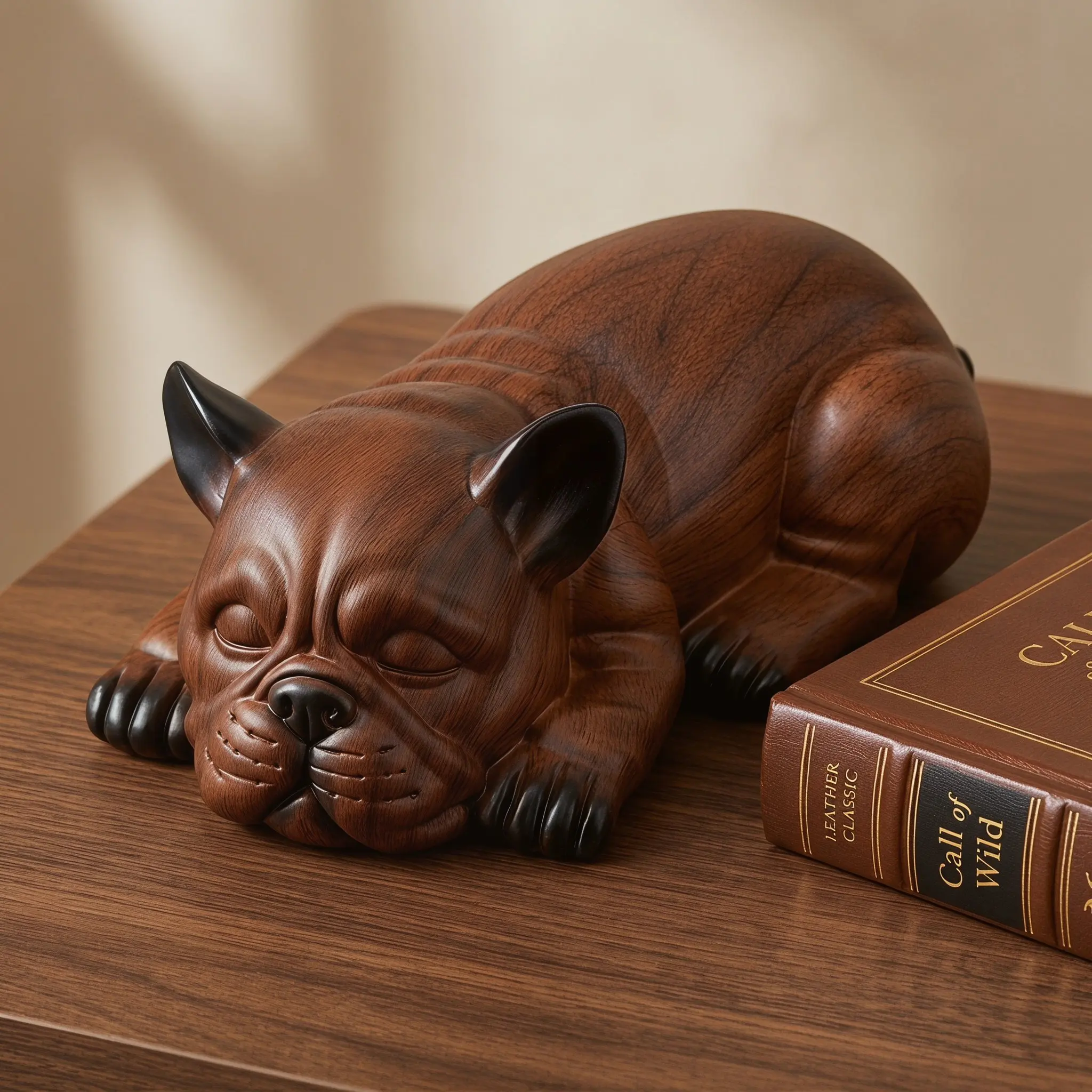 Dog Ashes Memorial Urn Resin Sleeping Puppy Statue 10x5.1x3.5 Cremation Urn Keepsake Box Pet Owner Memory Bereavement Gift
