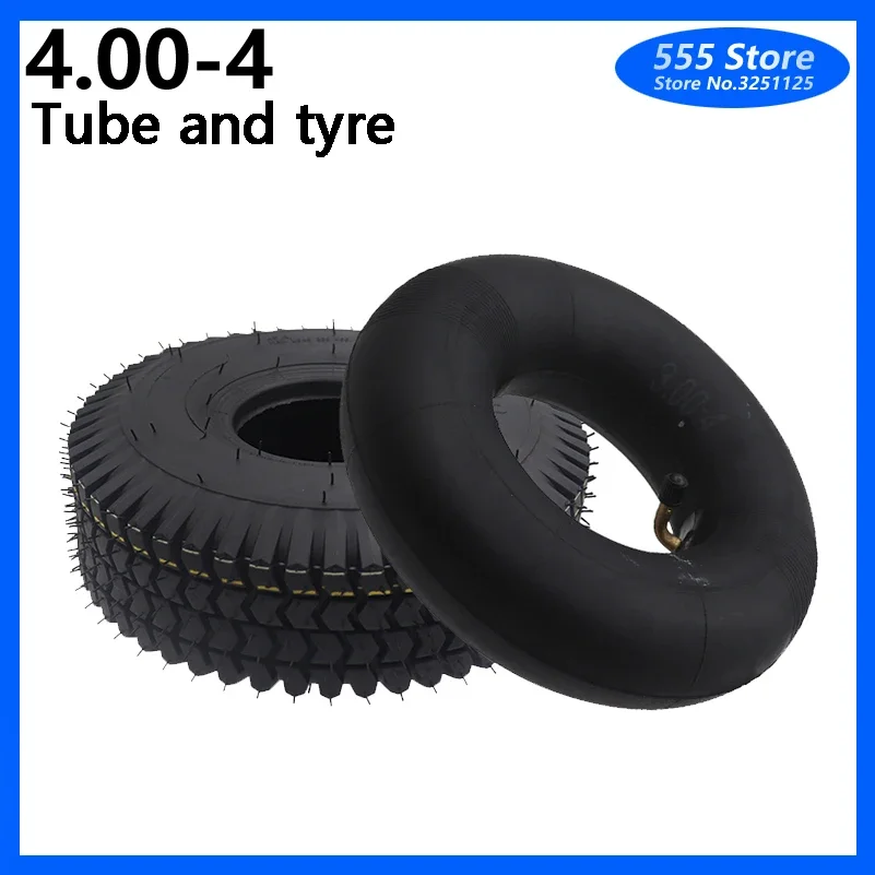 Three Wheel Scooter tire 11 inch 4.00-4 Heavy Duty Inner Tube Outer Tire is Suitable for the Bladez Moby 3.00-4Inner