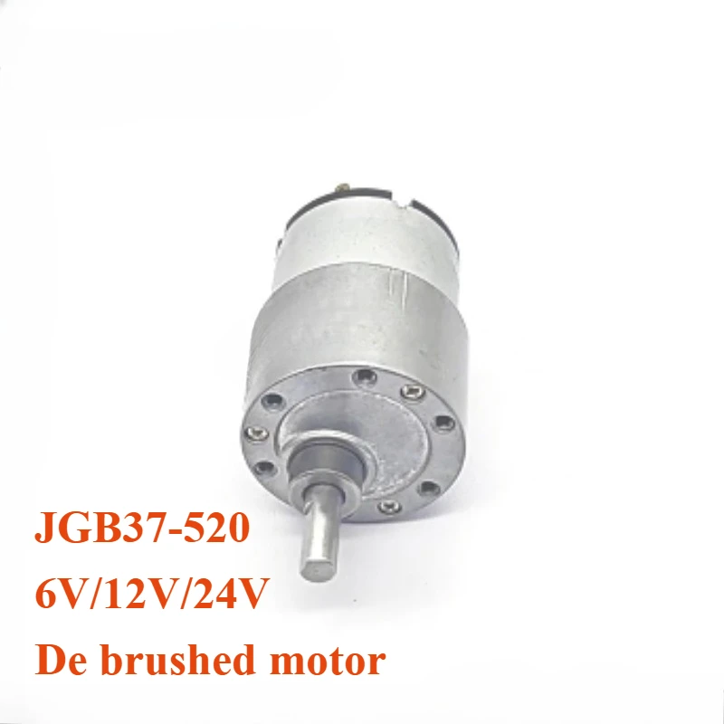JGBJGB37-520 Miniature High Torque Metal Gear Reducer Motor 6V/12V/24V 7RPM~960RPM Micro Speed Adjustable Forward And Reverse
