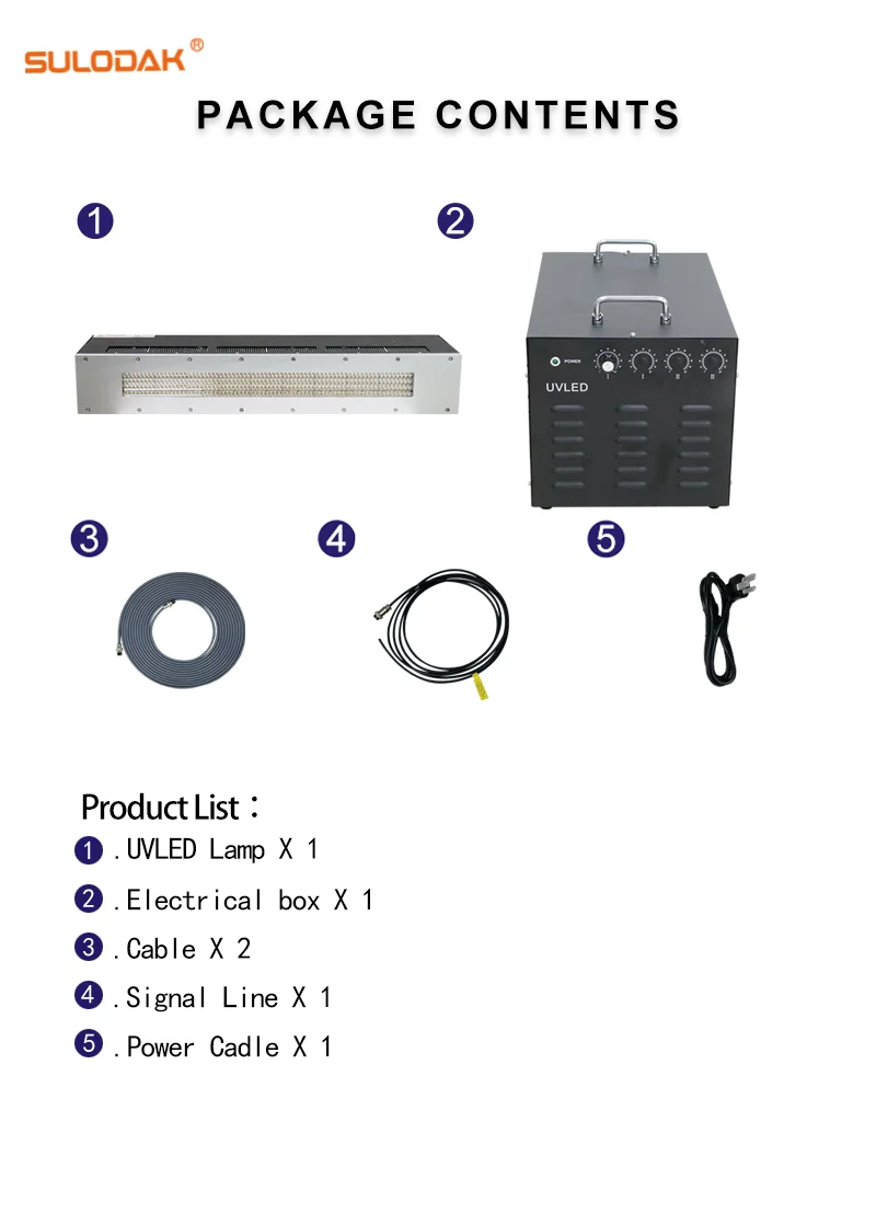 2900-4500W 480x40mm  LED Curing Lamp 220V Industrial Printing Drying System