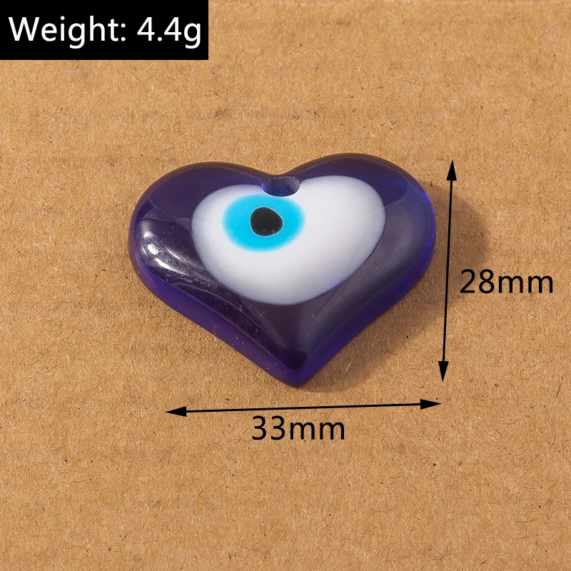 5 Stück türkische Glücksbringer-Anhänger aus Harz mit bösem Blick für die Schmuckherstellung, DIY-Ohrringe, Halsketten, Armbänder, Bastelbedarf – Detail 4