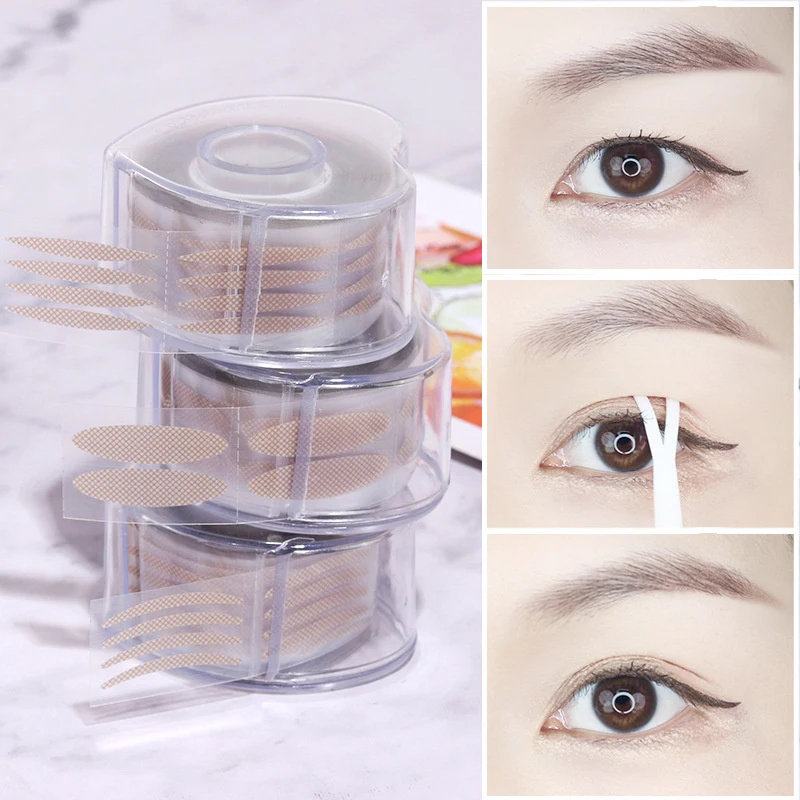 600Pcs Double Eyelids Stickers Eye Tapes Invisible Falling Eyelid Patch Self Adhesive Eye Lid Lifting Strips Woman Make Up Tools