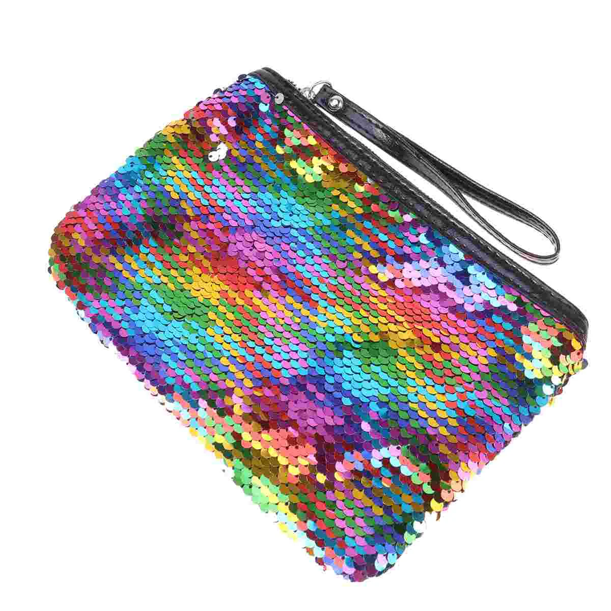 

Color Changing Paillette Bag Change Clutch Handbag Fashion Storage Bag (Colorful Bag)