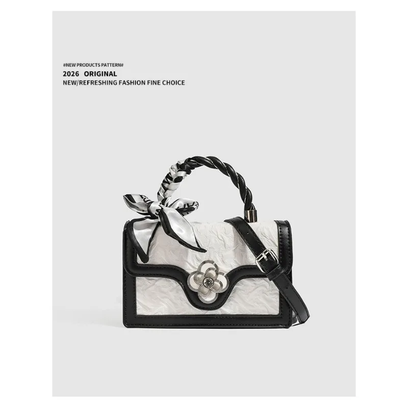 New minimalist and stylish small square bag, versatile and large capacity commuting handbag, single shoulder crossbody bag