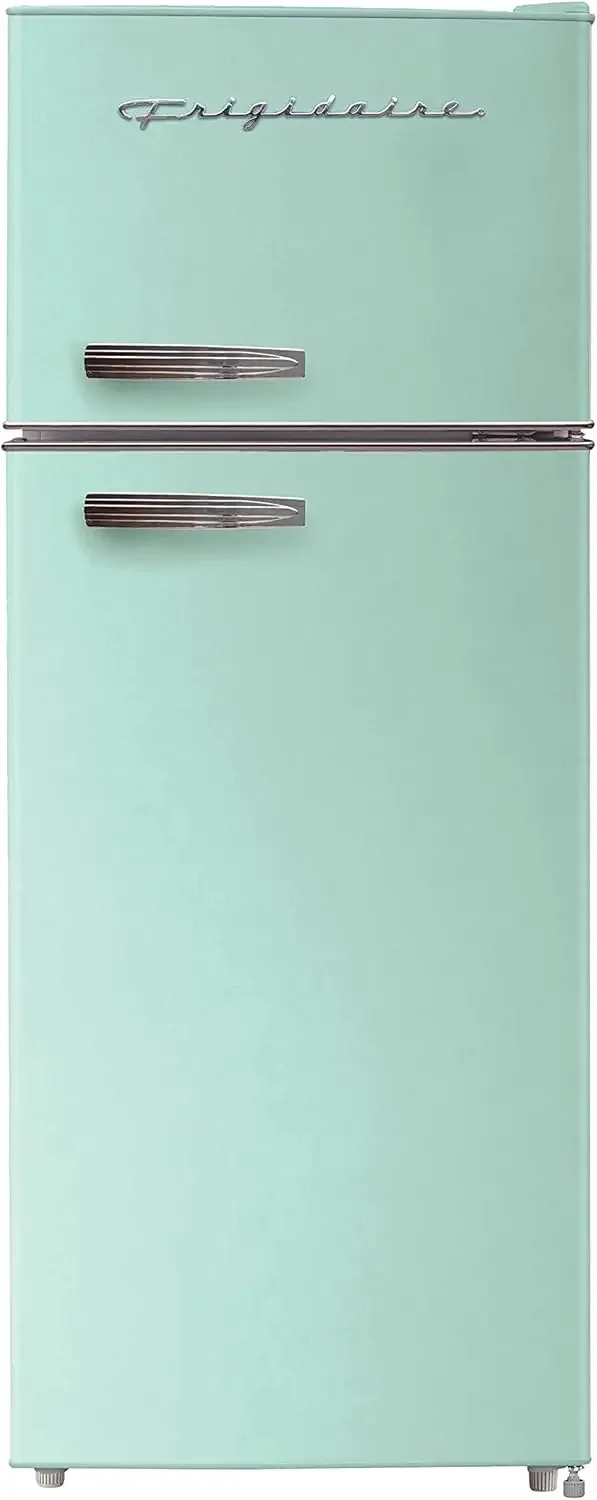 2 Door Apartment Size Refrigerator with Freezer, 7.5cuft, Retro, Mint,Organized convenience dedicated freezer sleek retro design