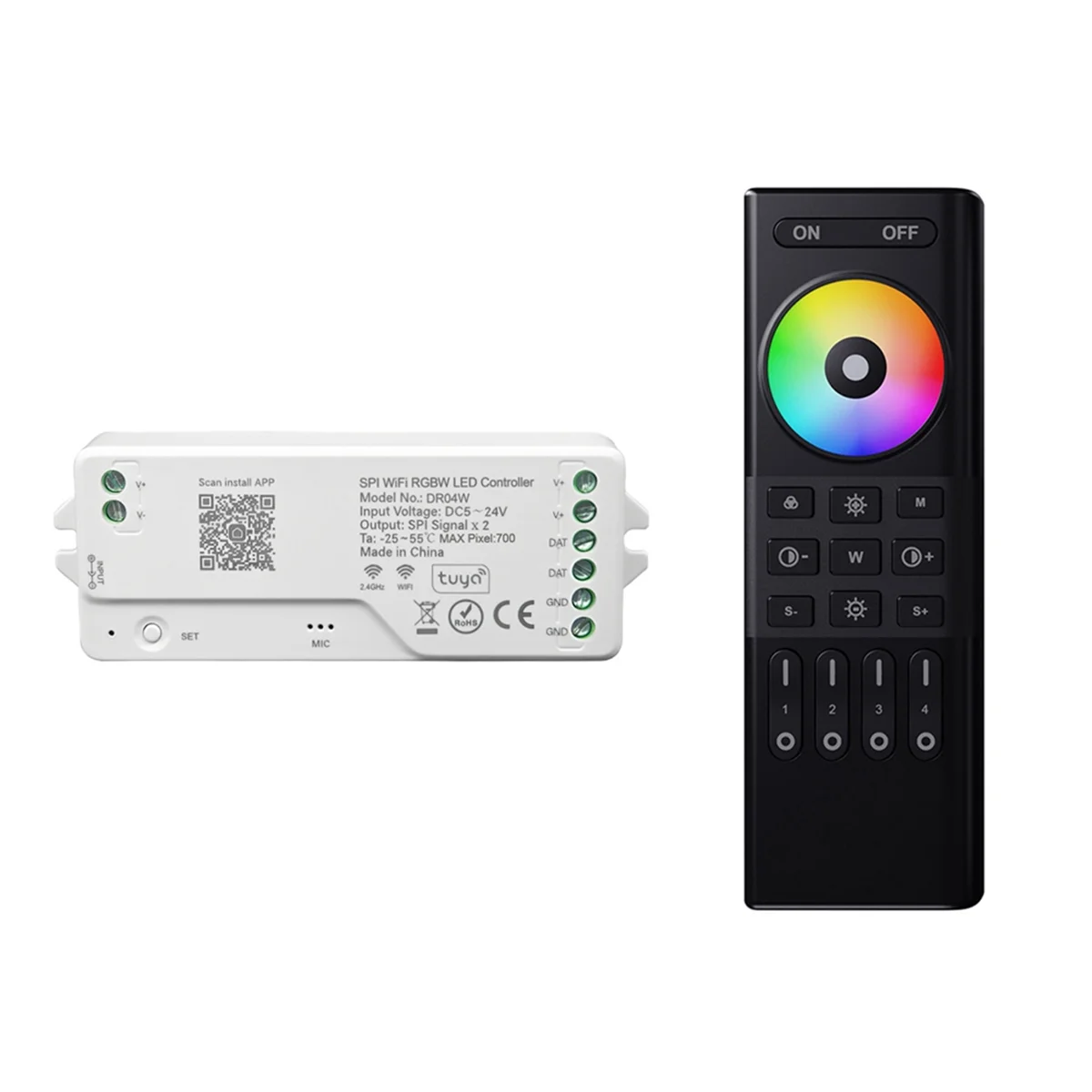 POP-lTuya Wifi LED Controller RGB IC LED Controller Set RF Fernbedienung Tuya APP Arbeit für WS2811 WS2812B