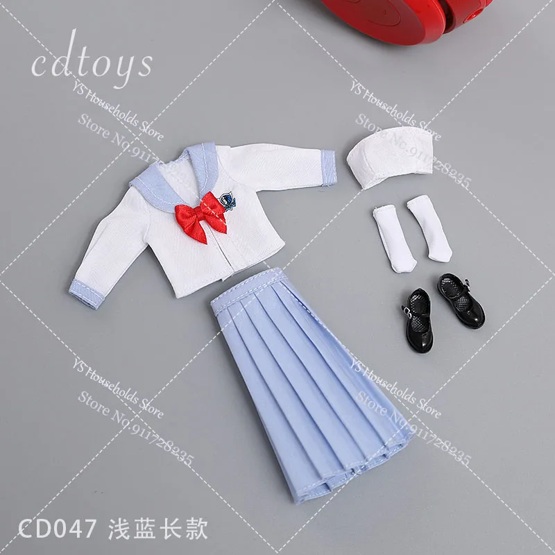 Cdtoys Cd047 1/12 Loli Female Student Soldier Sailor Suit JK Uniform Pleated Short Skirt Set For 6