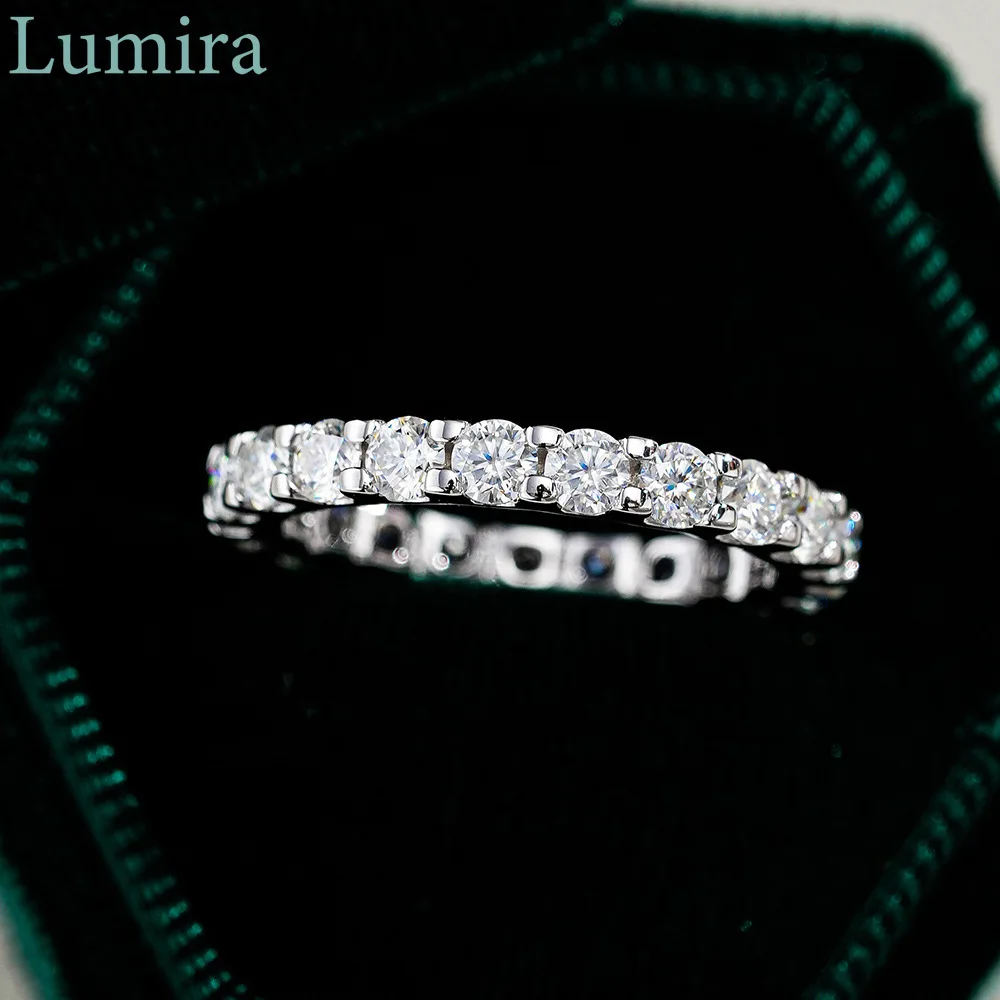 

Lumira хип-хоп асимметричное платиновое кольцо PT950 с бриллиантами для женщин мерцающее кольцо 2,1 карата с мсанитом подарок на день Святого Валентина