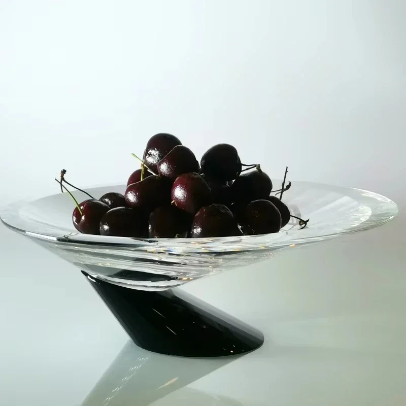 European classical hand-cut luxury villa home decoration, desktop decoration K9 crystal fruit plate art gift