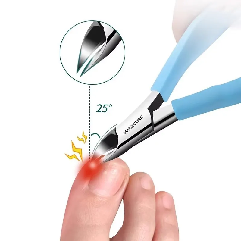 Nail Straighteners Ingrown Toenail Cuticle Scissors Edge Cutter Toe Clippers Remove Dead Skin Pedicure Stainless Steel Tool
