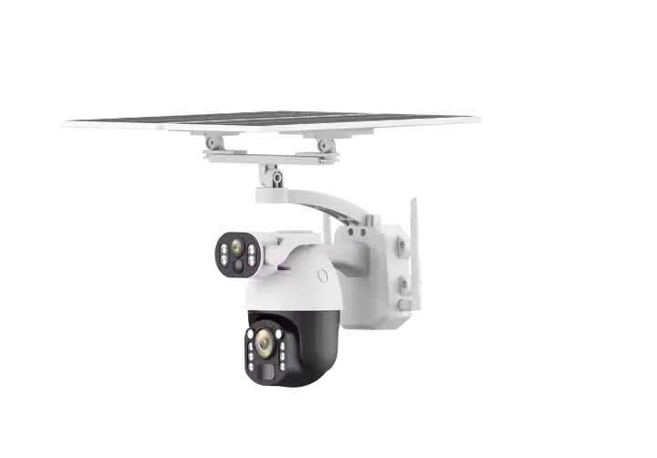 4G Sim Card 3MP 20X Optical Zoom Solar Powered Battery Camera Outdoor Wireless Dual Lens12W 6MP Solar Camera