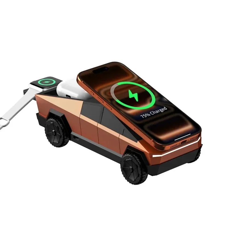 

QI2 3 в 1, магнитное быстрое беспроводное зарядное устройство, настольная подставка для телефона для IPhone 17 16 15 14 13Pro Max Apple и Samsung Watch Airpods Pro