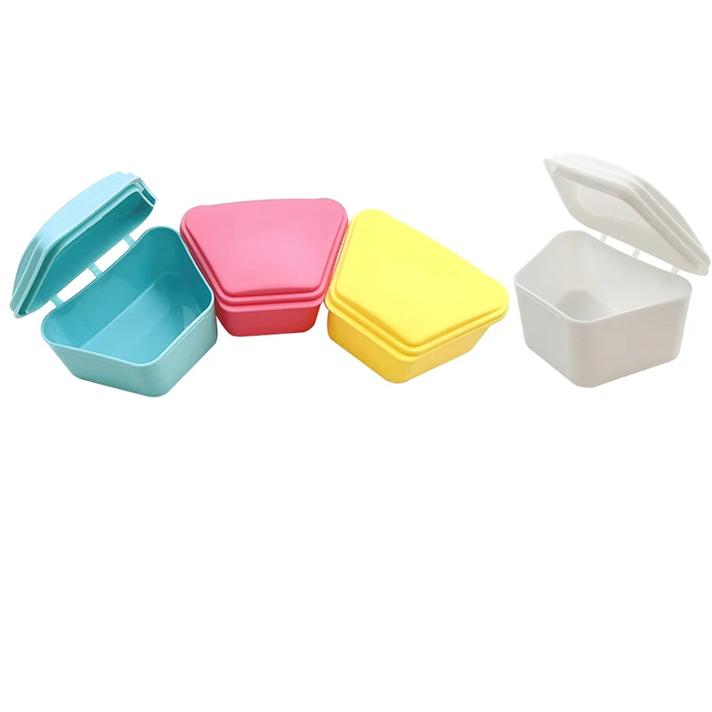 50Pcs Denture Storage Case Box Dental Retainer Hygiene Organizer Mouthguard Container Oral Care Accessories