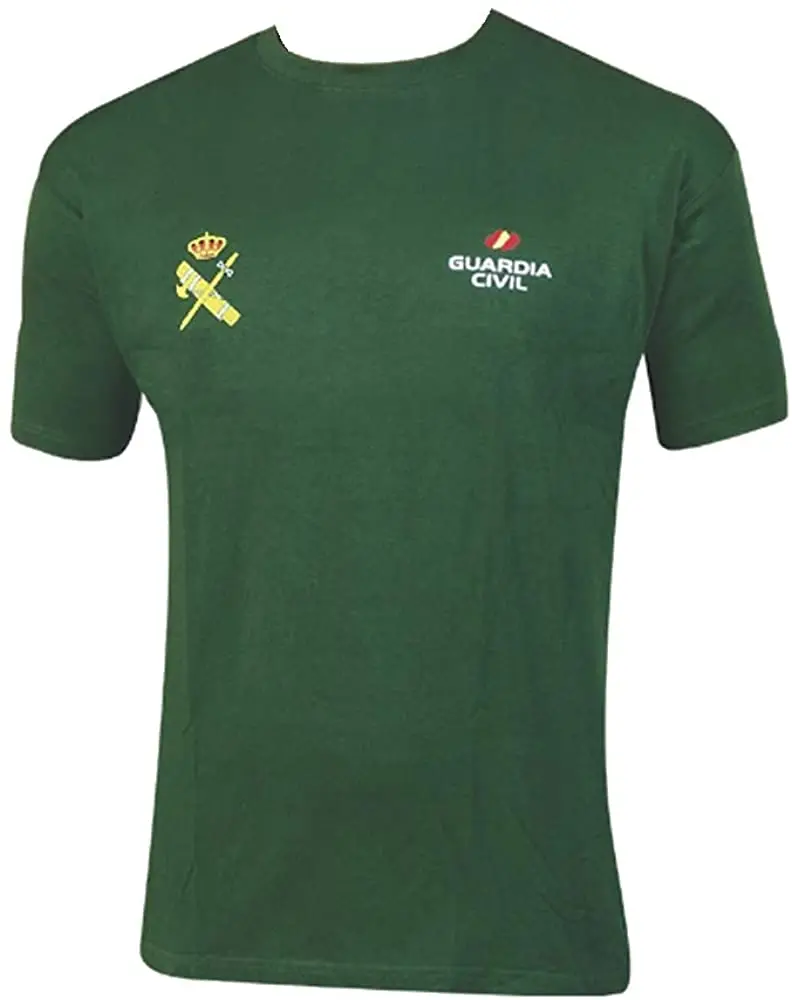 Camiseta Guardia Civil Española 100% Algodón De Alta Calidad, Cuello Redondo, Casual Top