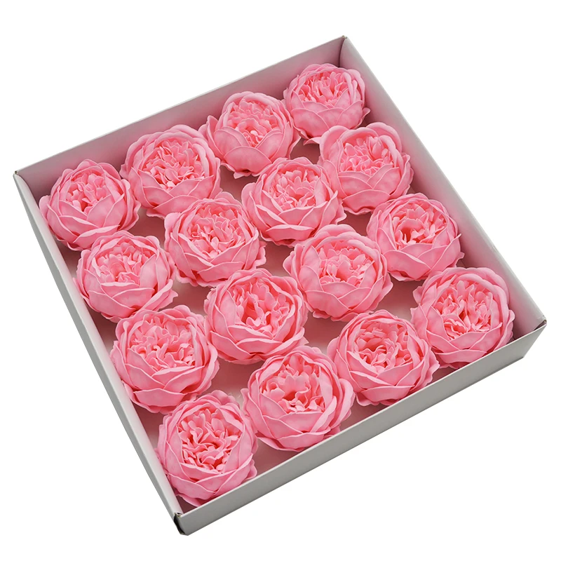 Spilewk 9 سنتيمتر الفاوانيا الكبيرة الورود الاصطناعية زهرة رؤساء عيد الحب لتقوم بها بنفسك هدية صندوق الزفاف باقة الزهور X'mas ديكور المنزل 16 لكل
