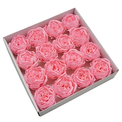 Spilewk 9CM Big Peony Artificial Roses Flower Heads Valentine's Day Diy Gift Box Wedding Flower Bouquet X'mas Home Decor 16 Per