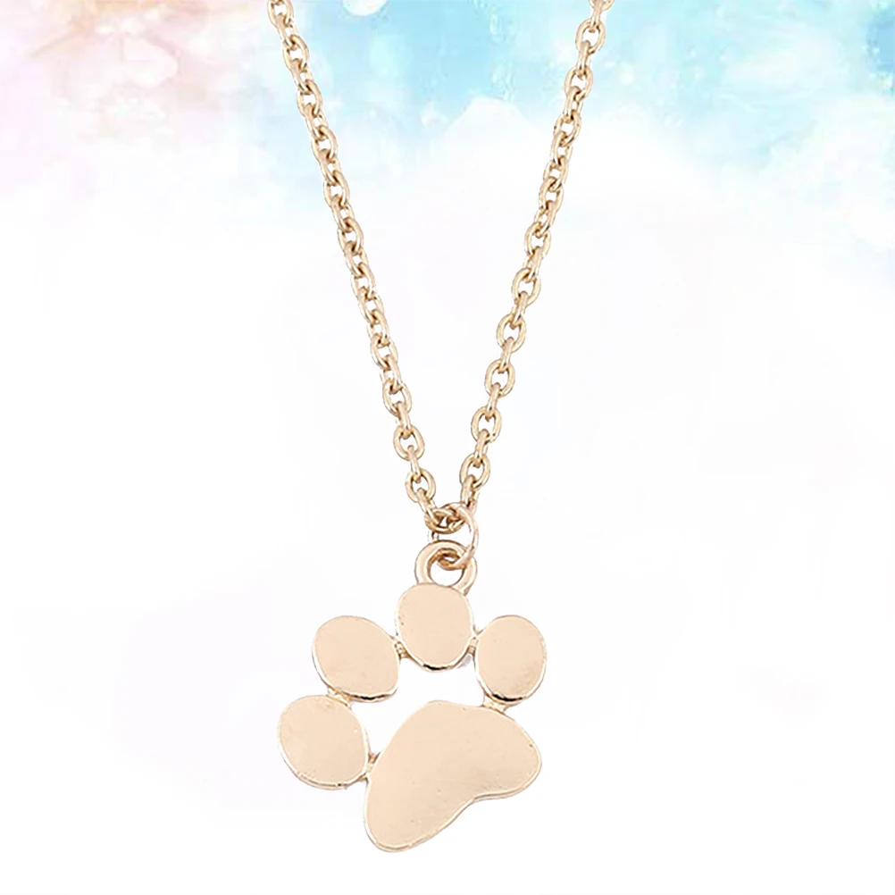 

Dog Paw Necklace Alloy Charm Clavicle Jewelry Fashion Choker Women Pendant Durable Sturdy Beautiful Wear Girls Wedding Party