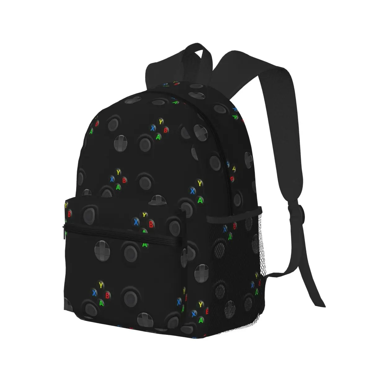 Video Game Controller Buttons Nostalgia Geek Gaming Student Backpack School Bag Daypack for Boys Girls Bookbag Shoulder Bags