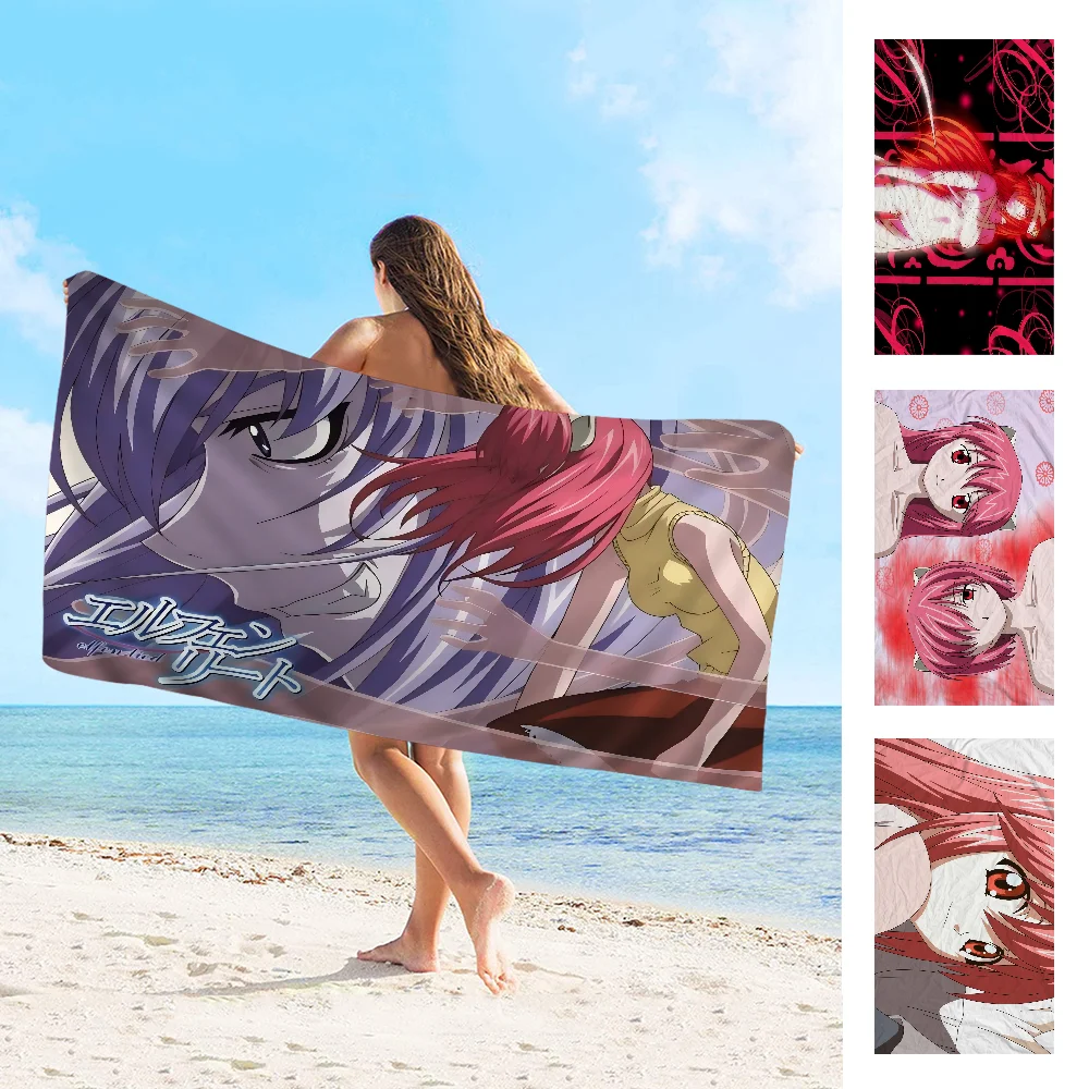 

Elfen L-Lied C-Colorful Beach Towel For Kids Personalized Bath Towel Pool Towel Vacation Gift Picnic Towel Party Gift
